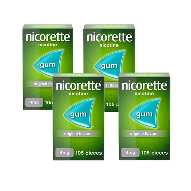 Click to view product details and reviews for Nicorette Original 4mg Gum 8 Week Bundle 4 X 105 Pieces. Click to view product details and reviews for Nicorette Original 4mg Gum 8 Week Bundle 4 X 105 Pieces.