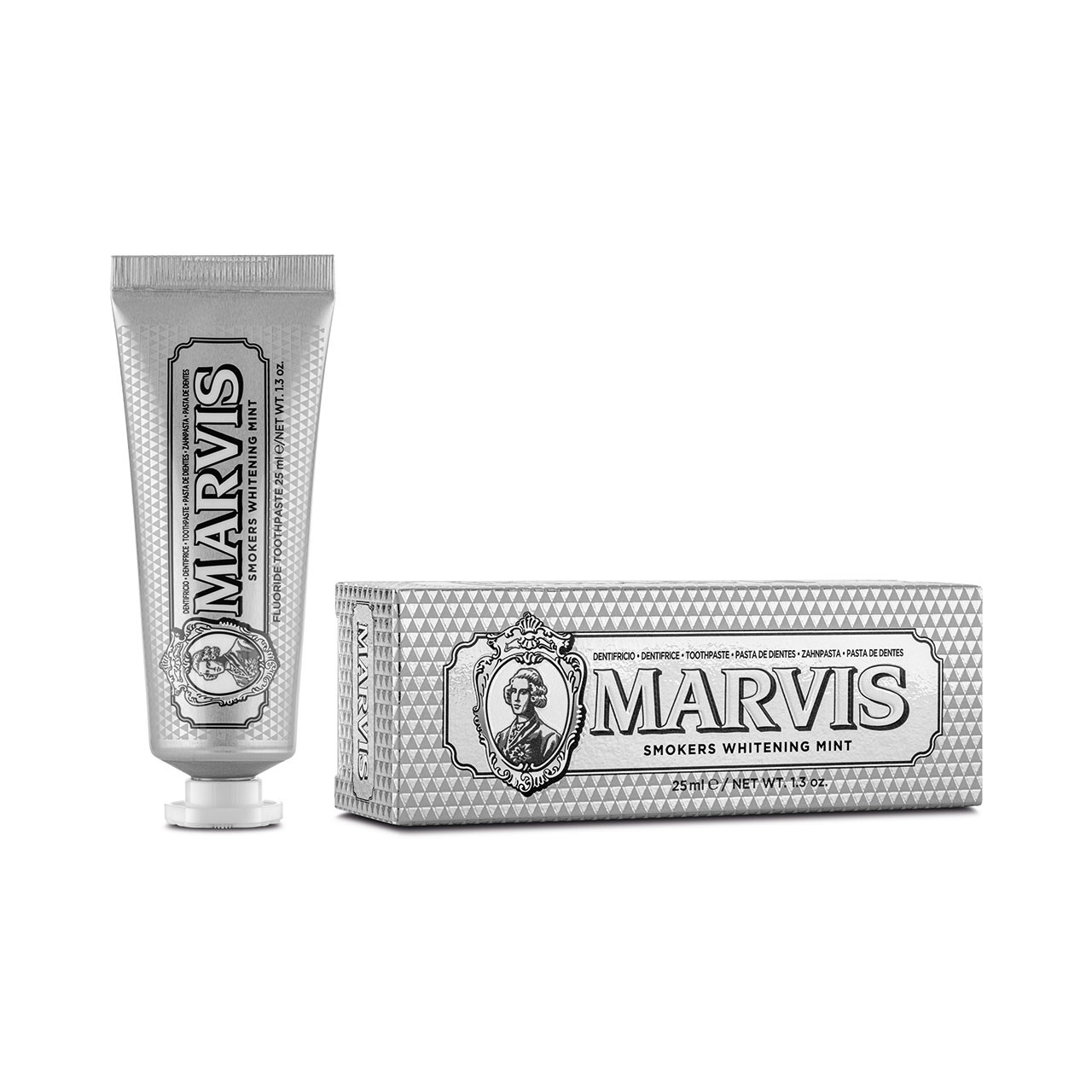 Click to view product details and reviews for Marvis Smokers Whitening Mint Toothpaste 25ml.