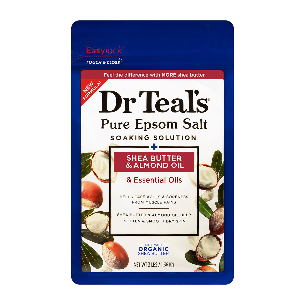 Click to view product details and reviews for Dr Teals Pure Epsom Salt Shea Butter Almond Oil 136kg.