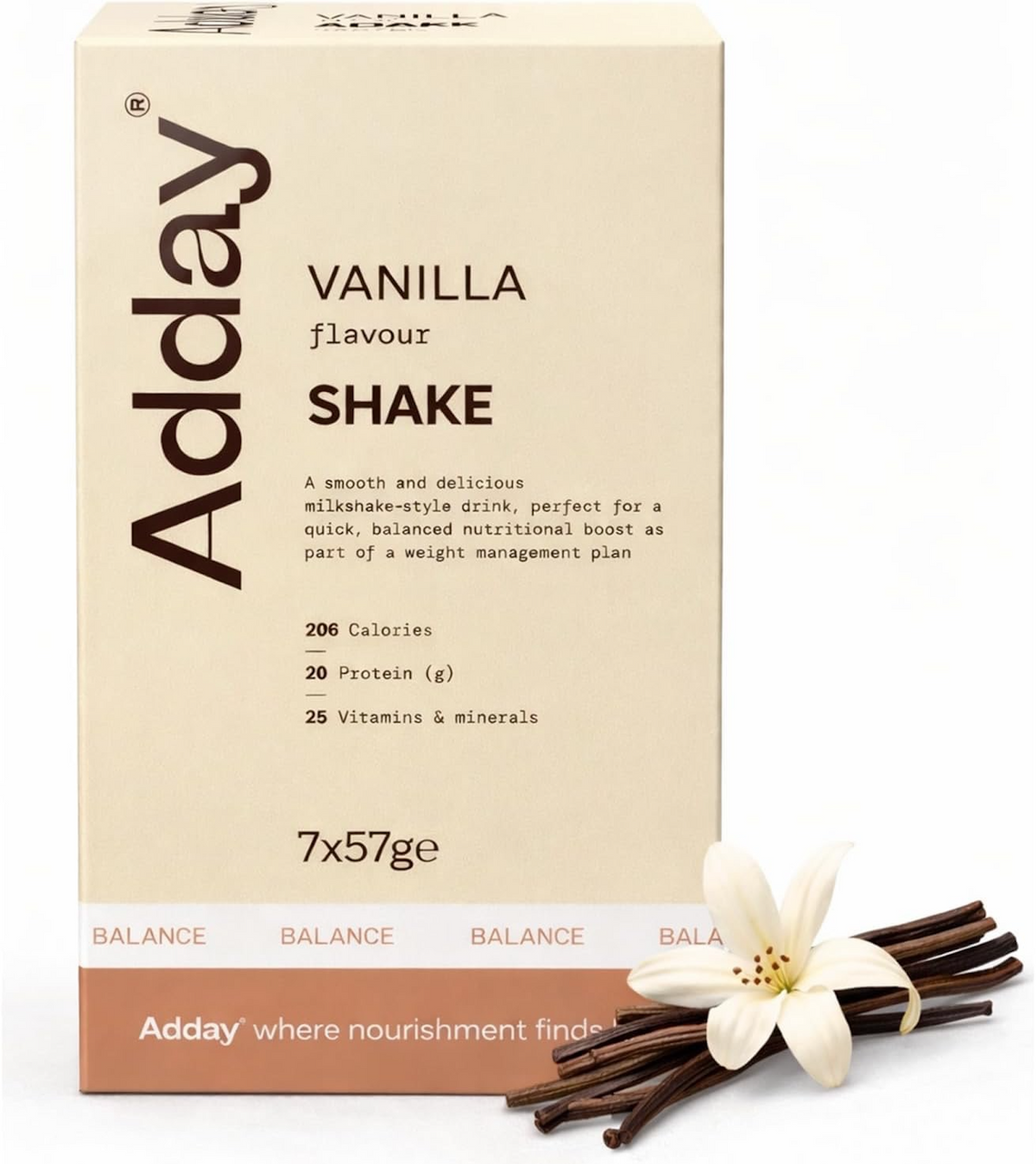 Click to view product details and reviews for Adday Vanilla Flavoured Shake 7 Sachets.