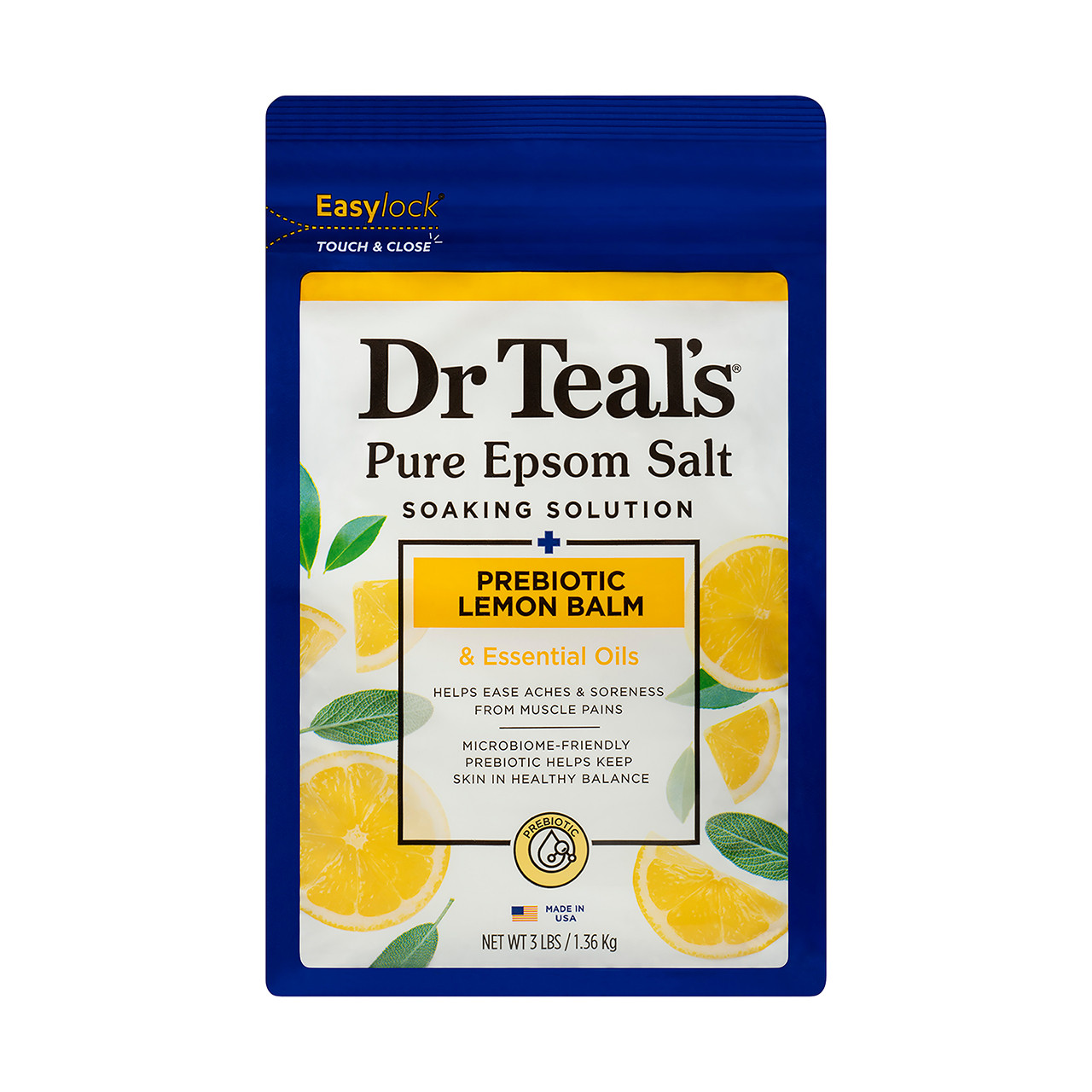 Click to view product details and reviews for Dr Teals Pure Epsom Salt Prebiotic Lemon Balm 136kg.