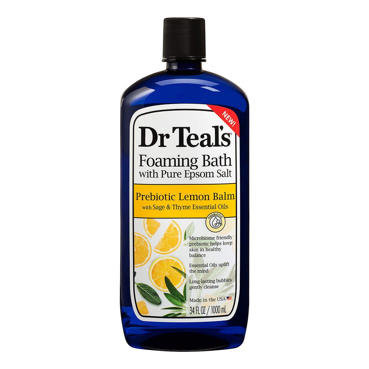 Click to view product details and reviews for Dr Teals Foaming Bath Prebiotic Lemon Balm 1l.