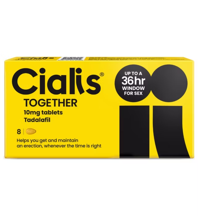 Cialis Men's Yellow/Light Together 10Mg Tablets - Tadalafil 8 Tablets