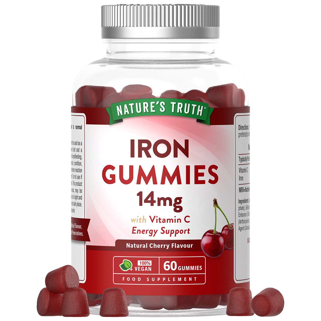 Click to view product details and reviews for Natures Truth Iron 14mg Gummies 60 Vegan Gummies Cherry Flavour.