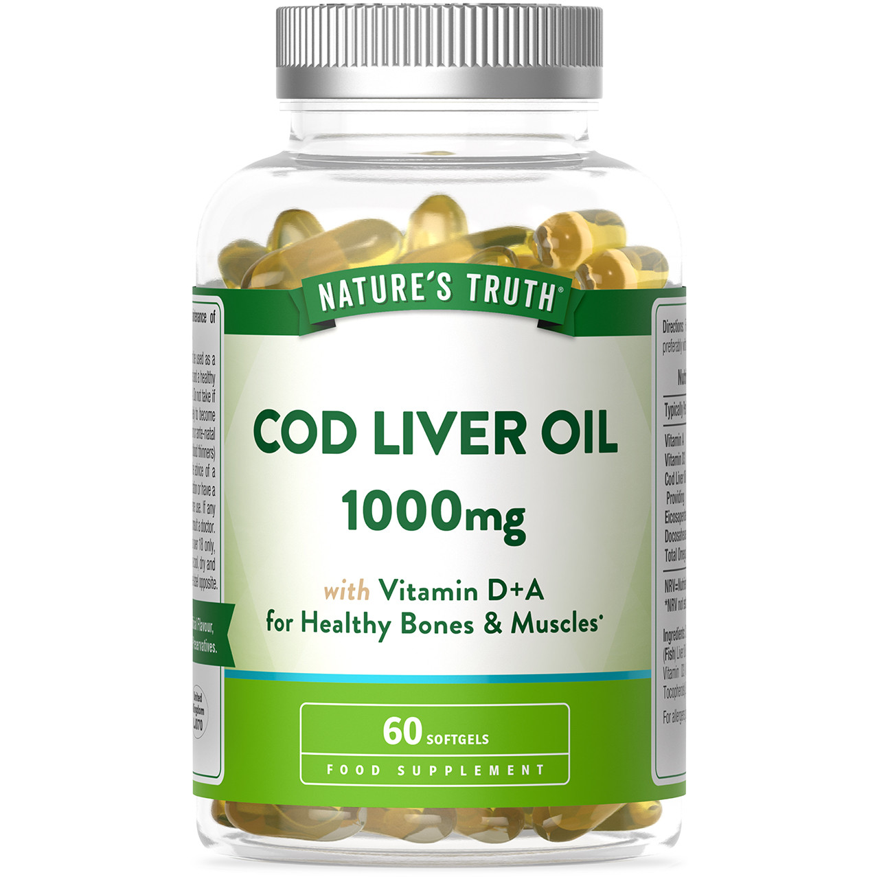 Click to view product details and reviews for Natures Truth Cod Liver Oil 1000mg W Vitamin Da 60 Softgels.
