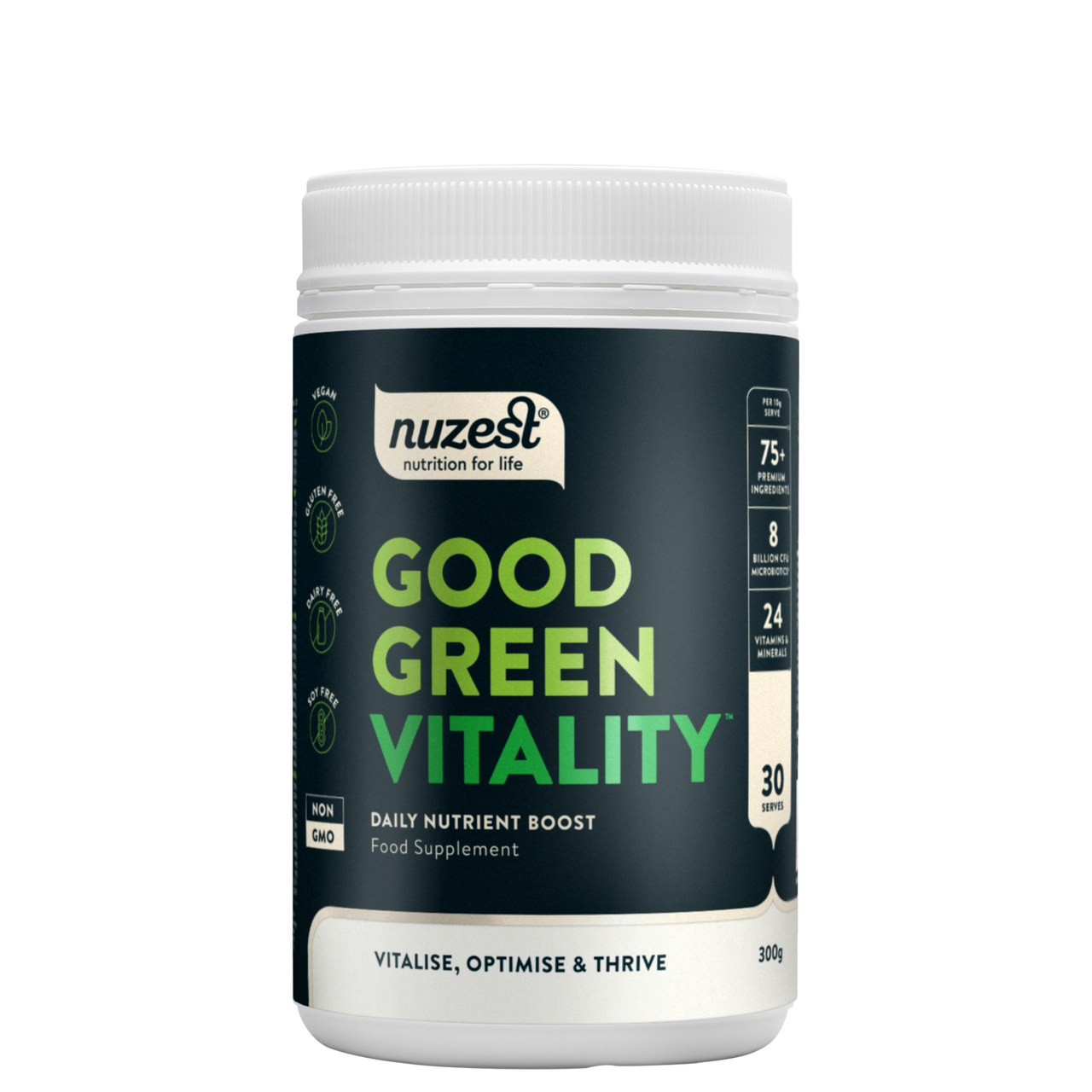 Click to view product details and reviews for Nuzest Good Green Vitality 300g. Click to view product details and reviews for Nuzest Good Green Vitality 300g.