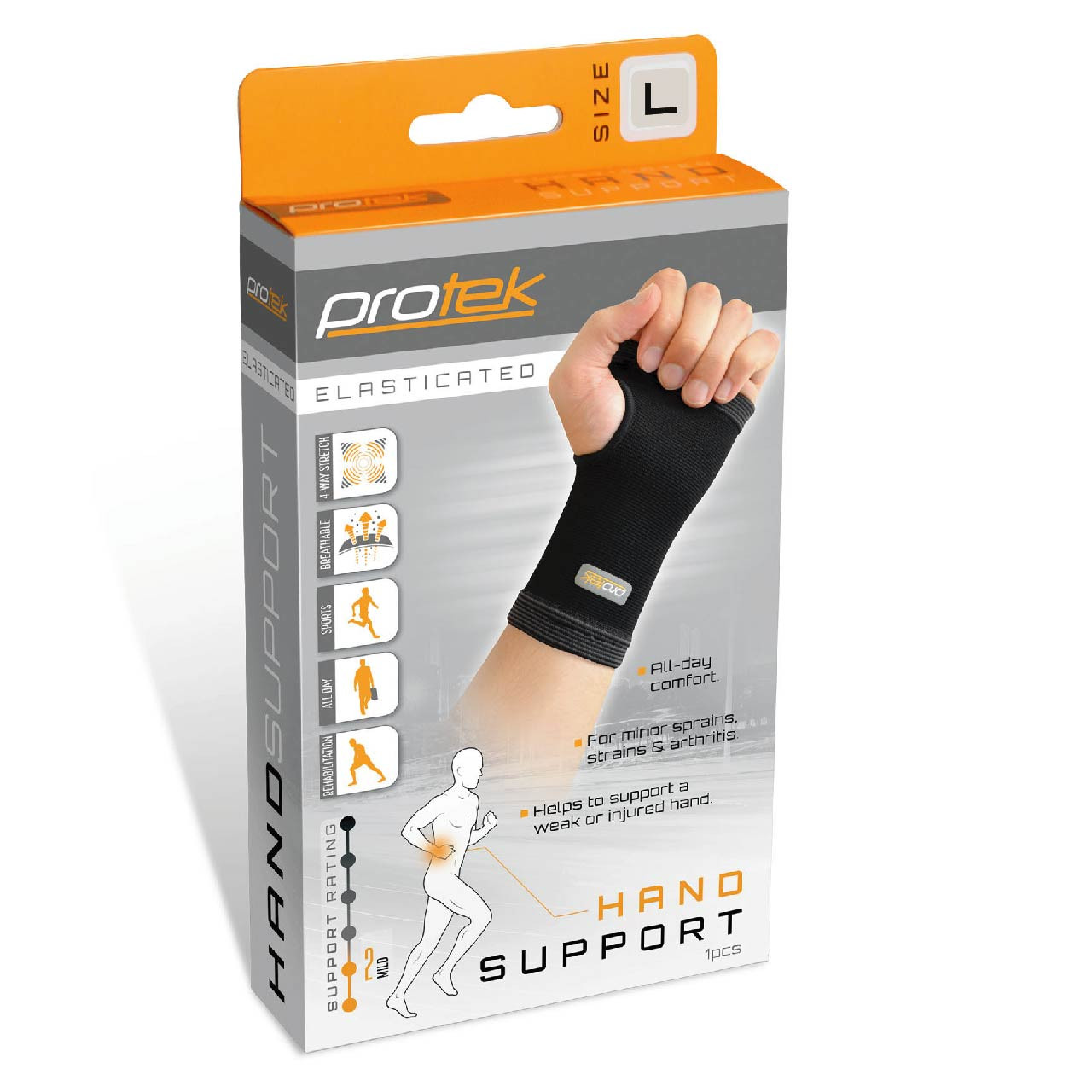 Click to view product details and reviews for Protek Elasticated Hand Support Large.