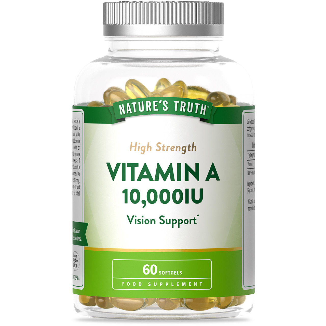Click to view product details and reviews for Natures Truth High Strength Vitamin A 10 0000iu 60 Softgels. Click to view product details and reviews for Natures Truth High Strength Vitamin A 10 0000iu 60 Softgels.