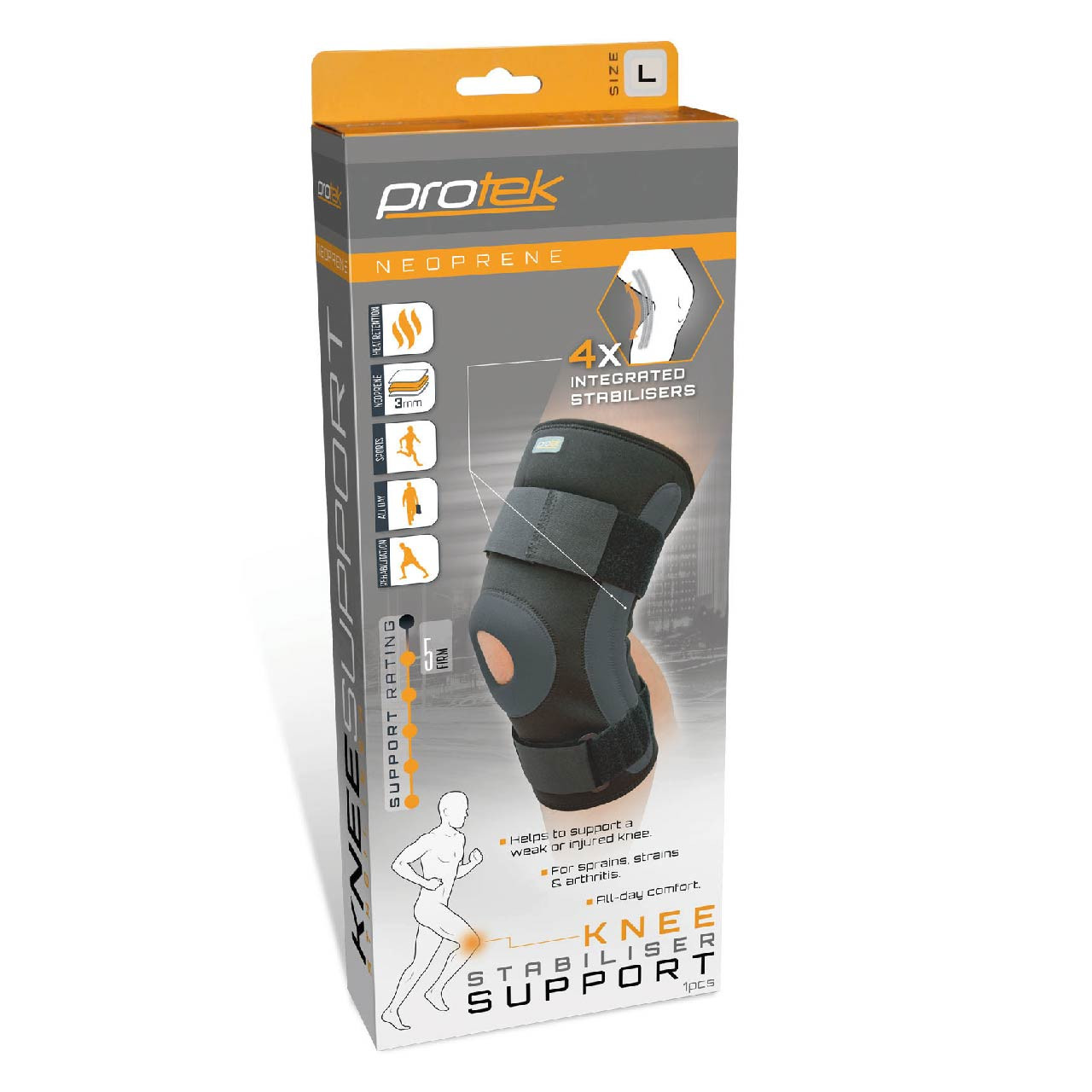Click to view product details and reviews for Protek Neoprene Knee Stabiliser Large.