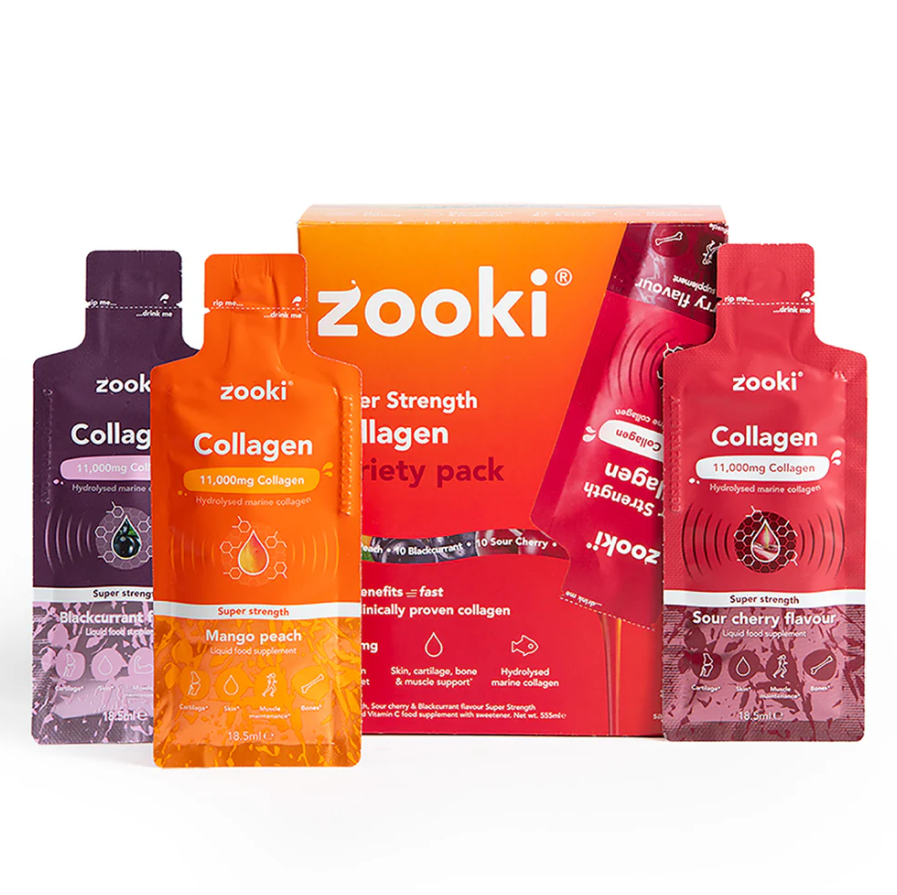 Click to view product details and reviews for Zooki Super Strength Marine Collagen 11 000mg Variety Pack 15ml 14 Sachets.