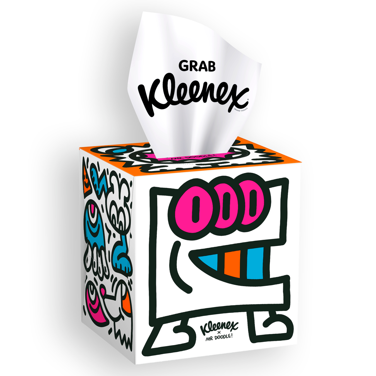 Click to view product details and reviews for Kleenex Mr Doodle Limited Edition Cube Box 48 Tissues.