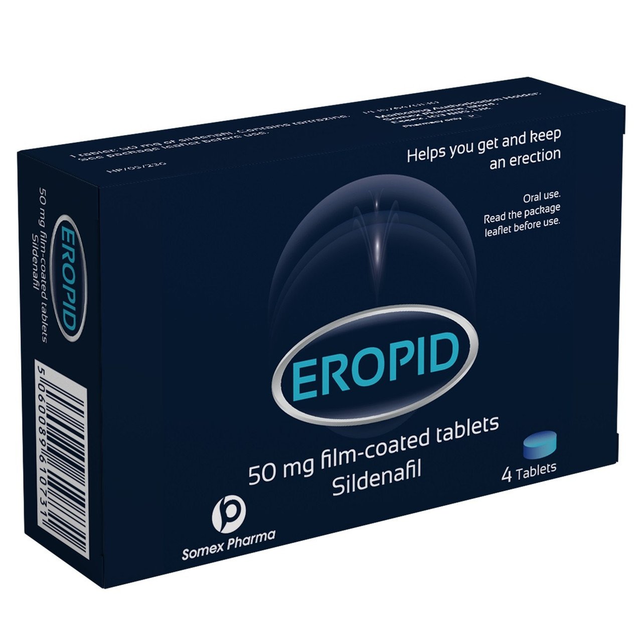 Click to view product details and reviews for Eropid Sildenafil 50mg 4 Tablets.