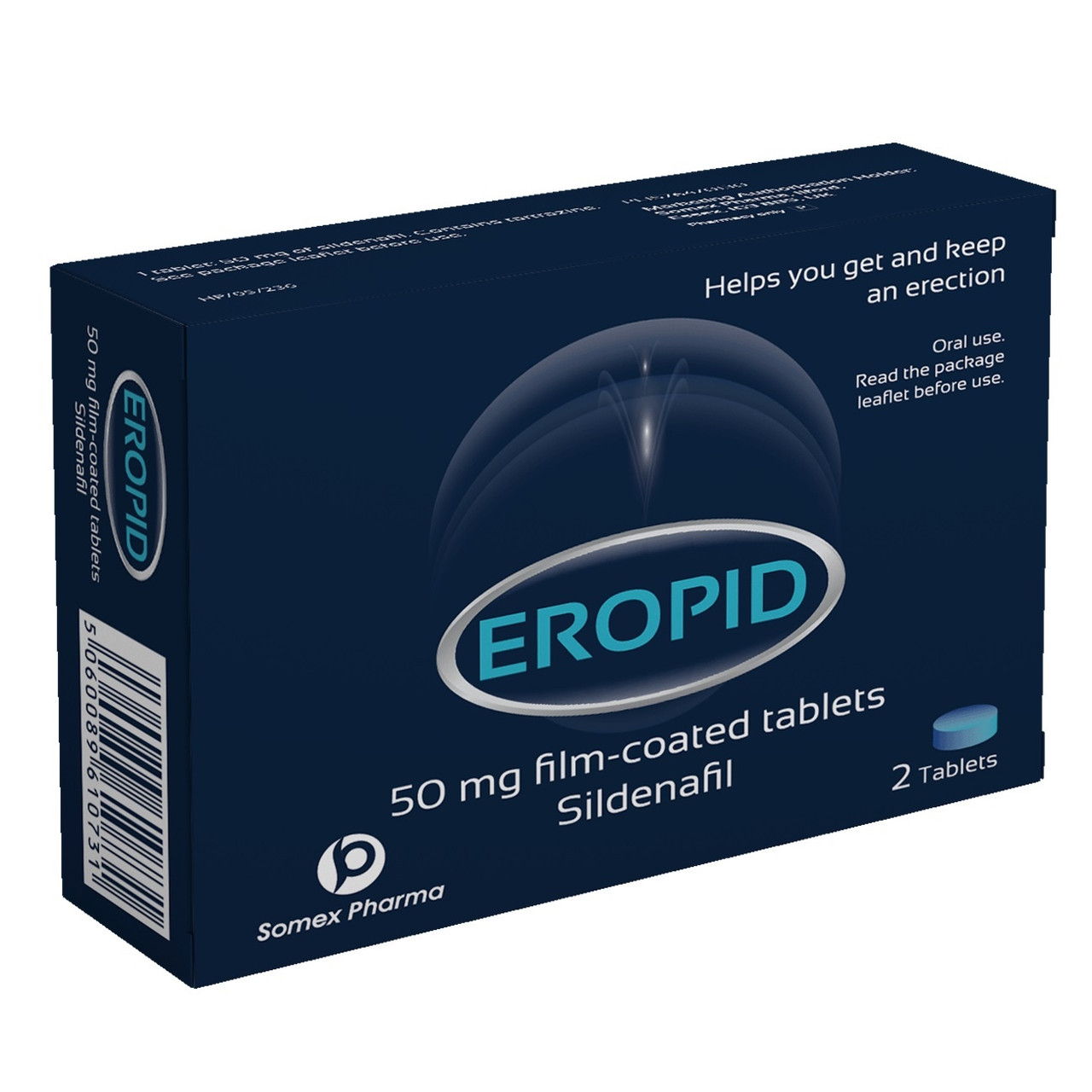 Eropid Men's Blue/Red/Light (Sildenafil) 50Mg 2 Tablets