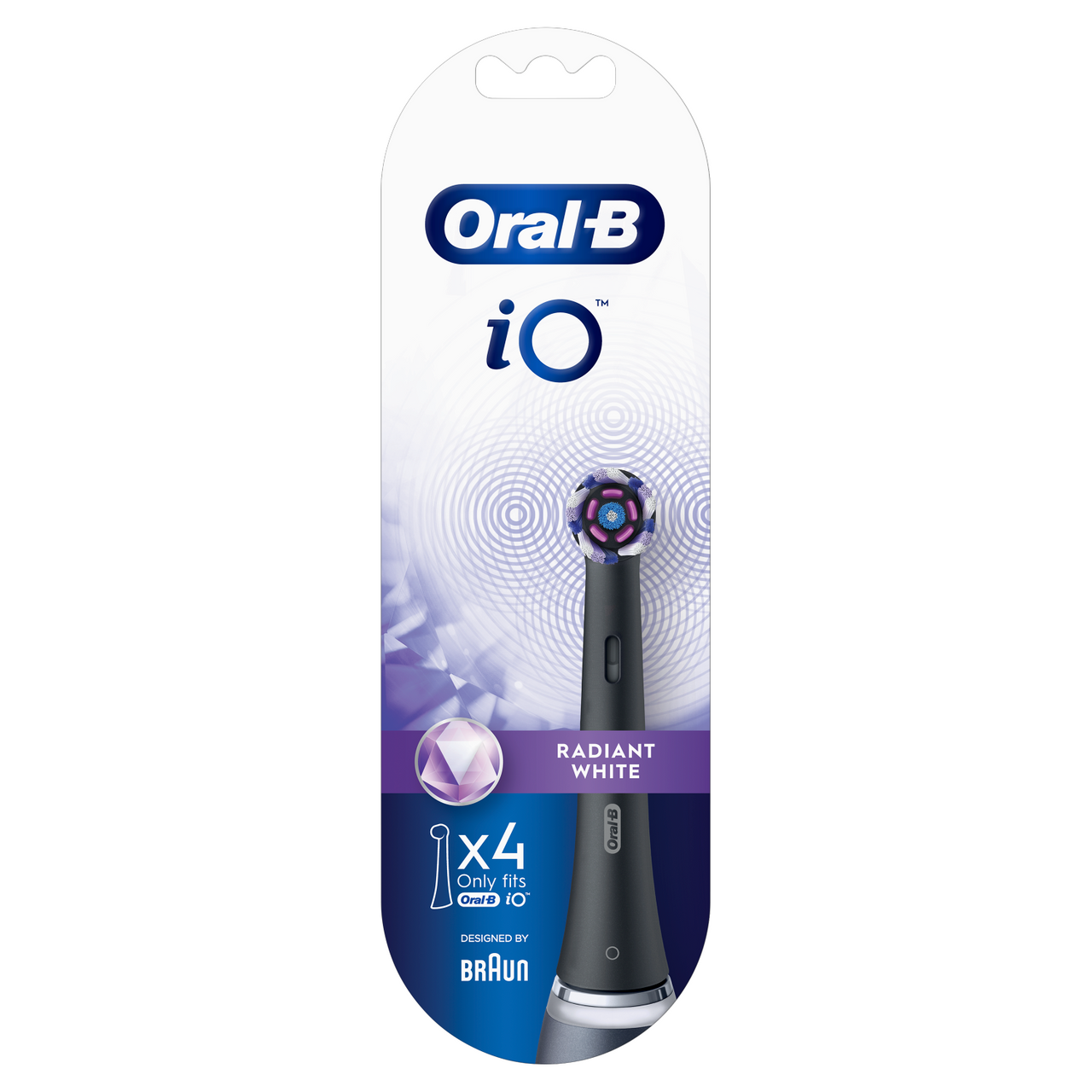 Click to view product details and reviews for Oral B Io Radiant White Black Brush Heads 4 Pack.