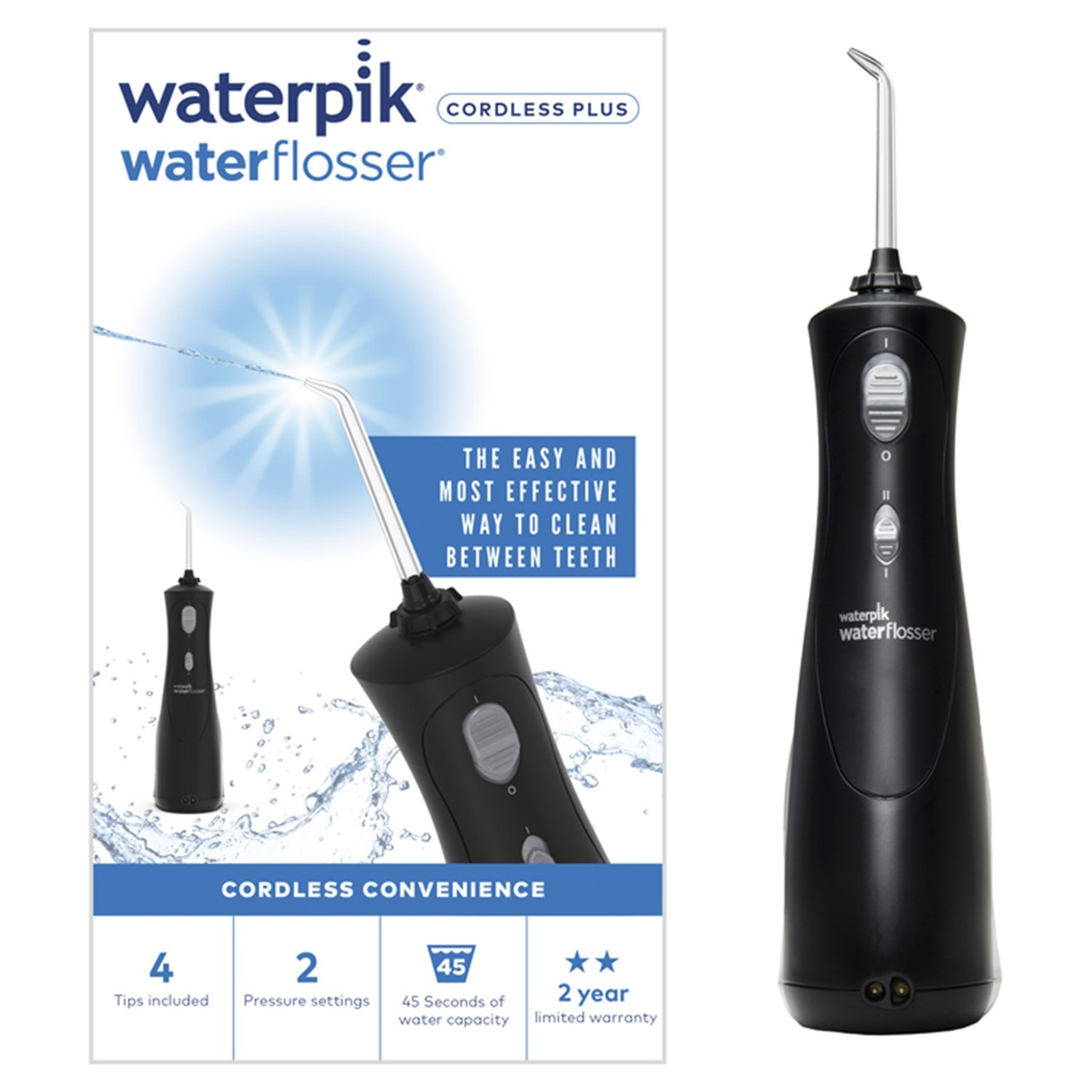 Waterpik Black Water Flosser Cordless Plus