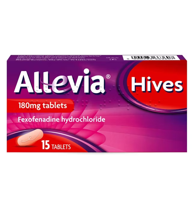 Click to view product details and reviews for Allevia Hives 180mg 15 Tablets.
