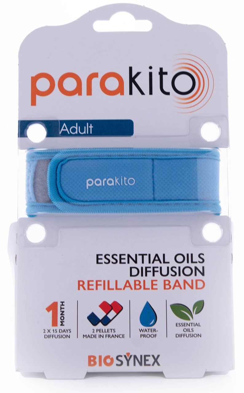 Click to view product details and reviews for Parakito Adult Anti Mosquito Wristband Blue.
