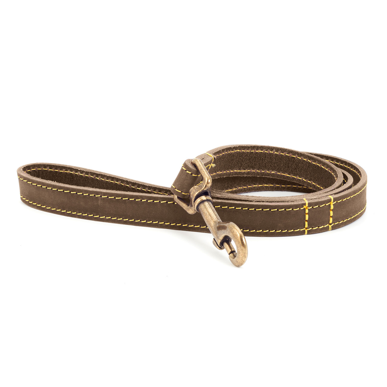 Ancol Timberwolf Leather Lead Sable for Dogs