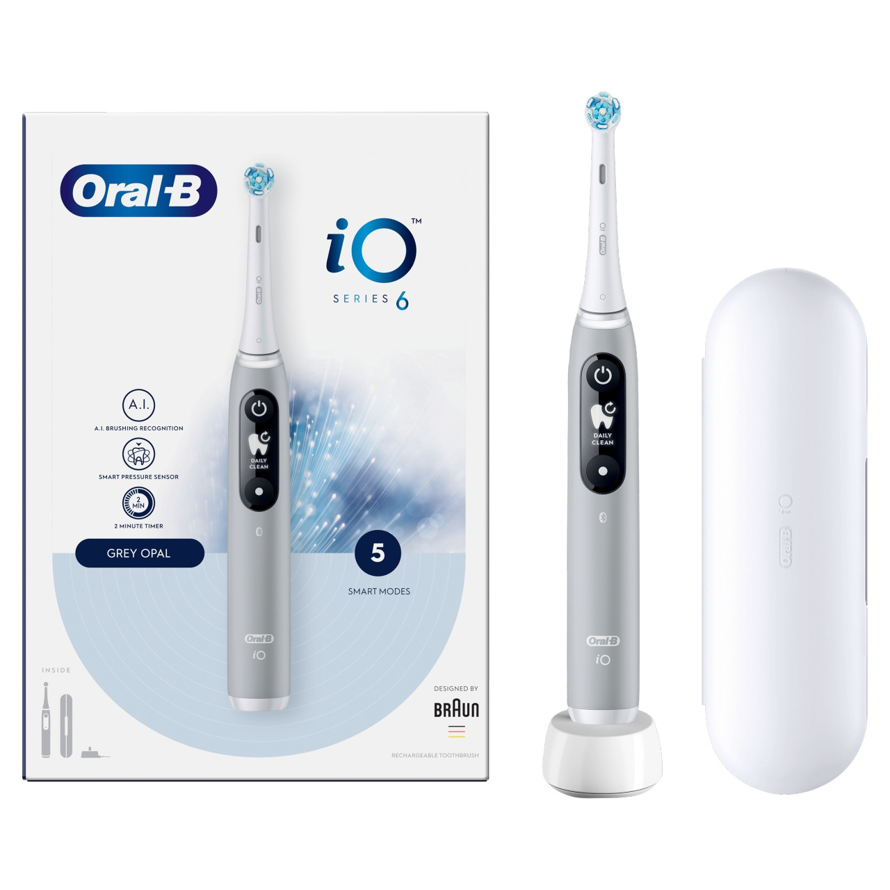 Oral-B iO6 Ultimate Clean Electric Toothbrush Grey Opal