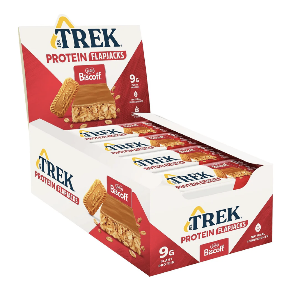 Click to view product details and reviews for Trek Protein Flapjacks Biscoff 16x50g. Click to view product details and reviews for Trek Protein Flapjacks Biscoff 16x50g.