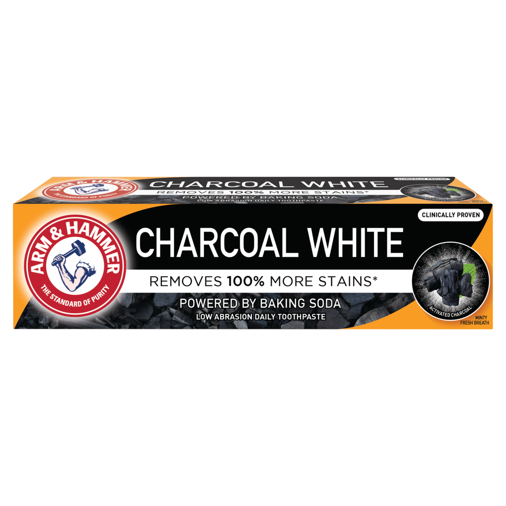Click to view product details and reviews for Arm Hammer Charcoal White Toothpaste 75ml. Click to view product details and reviews for Arm Hammer Charcoal White Toothpaste 75ml.