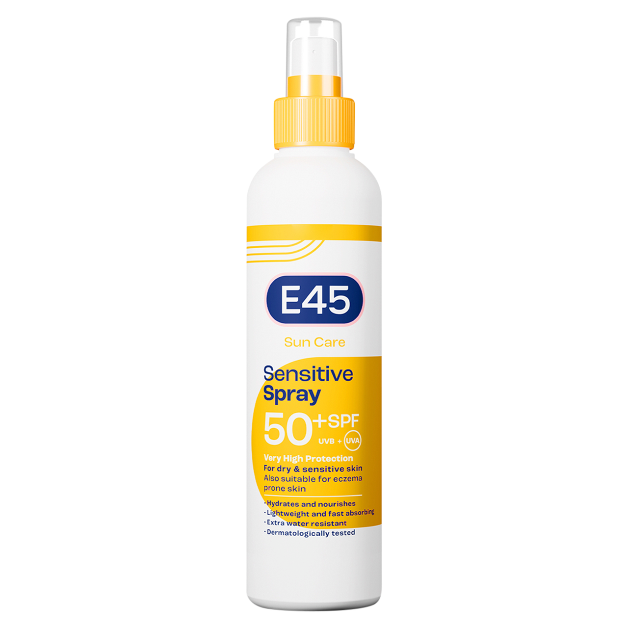 Click to view product details and reviews for E45 Sun Care Spf50 Sensitive Spray 180ml.