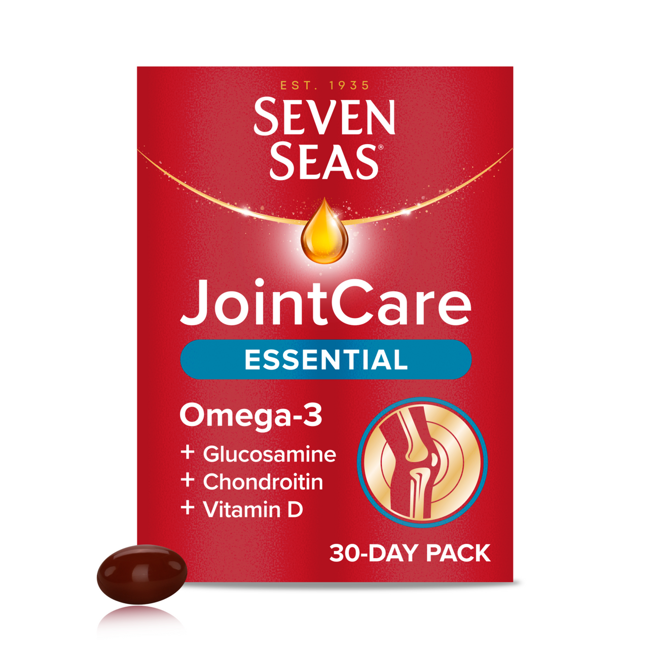 Seven Seas Yellow Jointcare Essential With Omega-3, Glucosamine And Chondroitin 30 Capsules