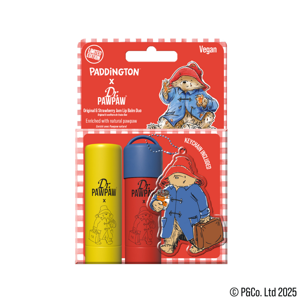 Dr.PAWPAW x Paddington Original & Strawberry Jam Lip Balm Duo