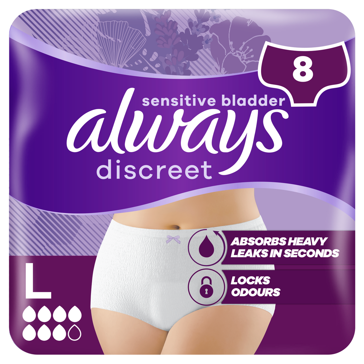 Click to view product details and reviews for Always Discreet Incontinence Pants Women Large 8 Pants.