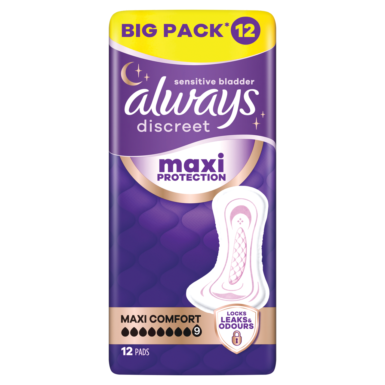 Always Discreet Maxi Comfort Pads 12s