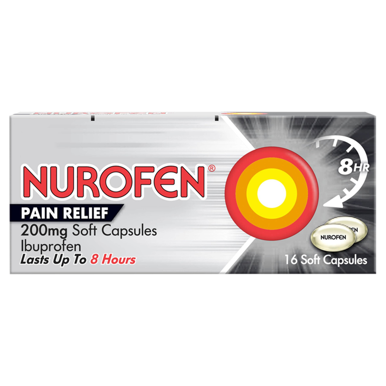 Nurofen Pain Relief Ibuprofen 200mg 16 Soft Capsules