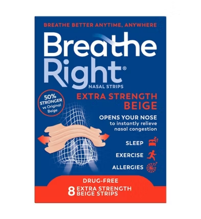 Breathe Right Extra Strength Beige 8 Strips