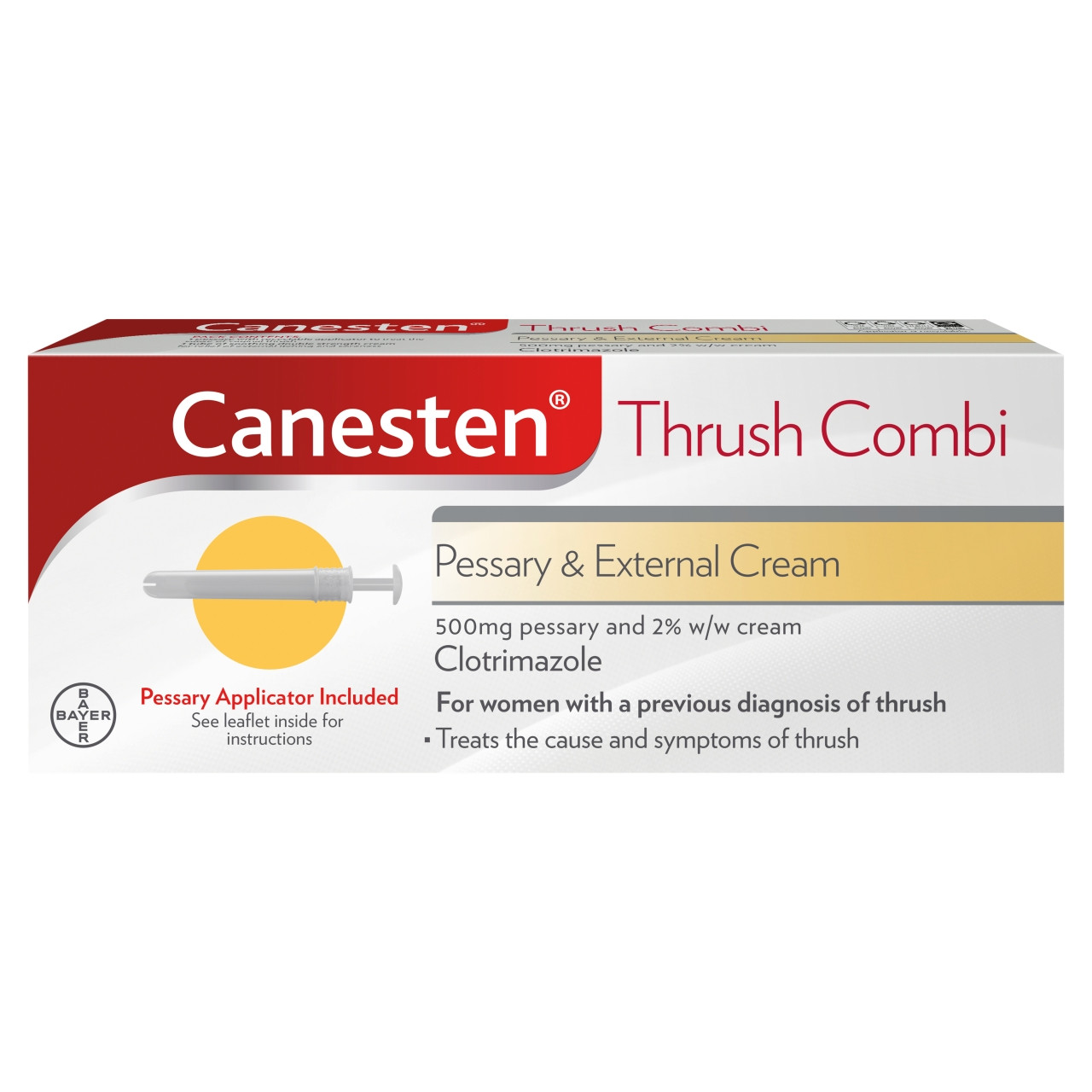 Click to view product details and reviews for Canesten Thrush Combi Pessary External Cream 500mg Pessary 2 W W Cream. Click to view product details and reviews for Canesten Thrush Combi Pessary External Cream 500mg Pessary 2 W W Cream.