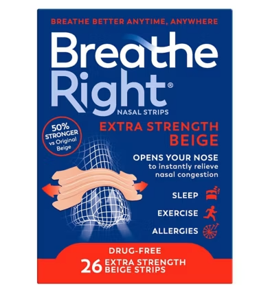 Breathe Right Extra Strength Beige 26 Strips