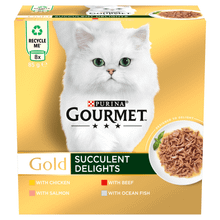 Gourmet Gold Succulent Delights Wet Cat Food 8x85g