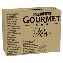 Gourmet Perle Mini Fillets in Gravy Seaside Duo Selection Wet Cat Food 96x85g