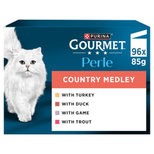 Gourmet Perle Mini Fillets in Jelly Country Medley Wet Cat Food 96x85g