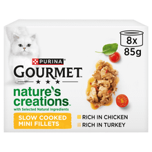 Gourmet Nature's Creations Chicken and Turkey Wet Cat Food Can 8x85g
