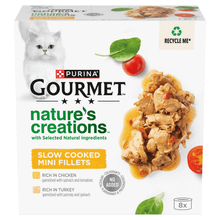 Gourmet Nature's Creations Chicken and Turkey Wet Cat Food Can 8x85g