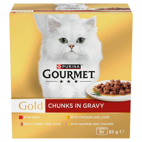 GOURMET Gold Chunks in Gravy Wet Cat Food 8x85g