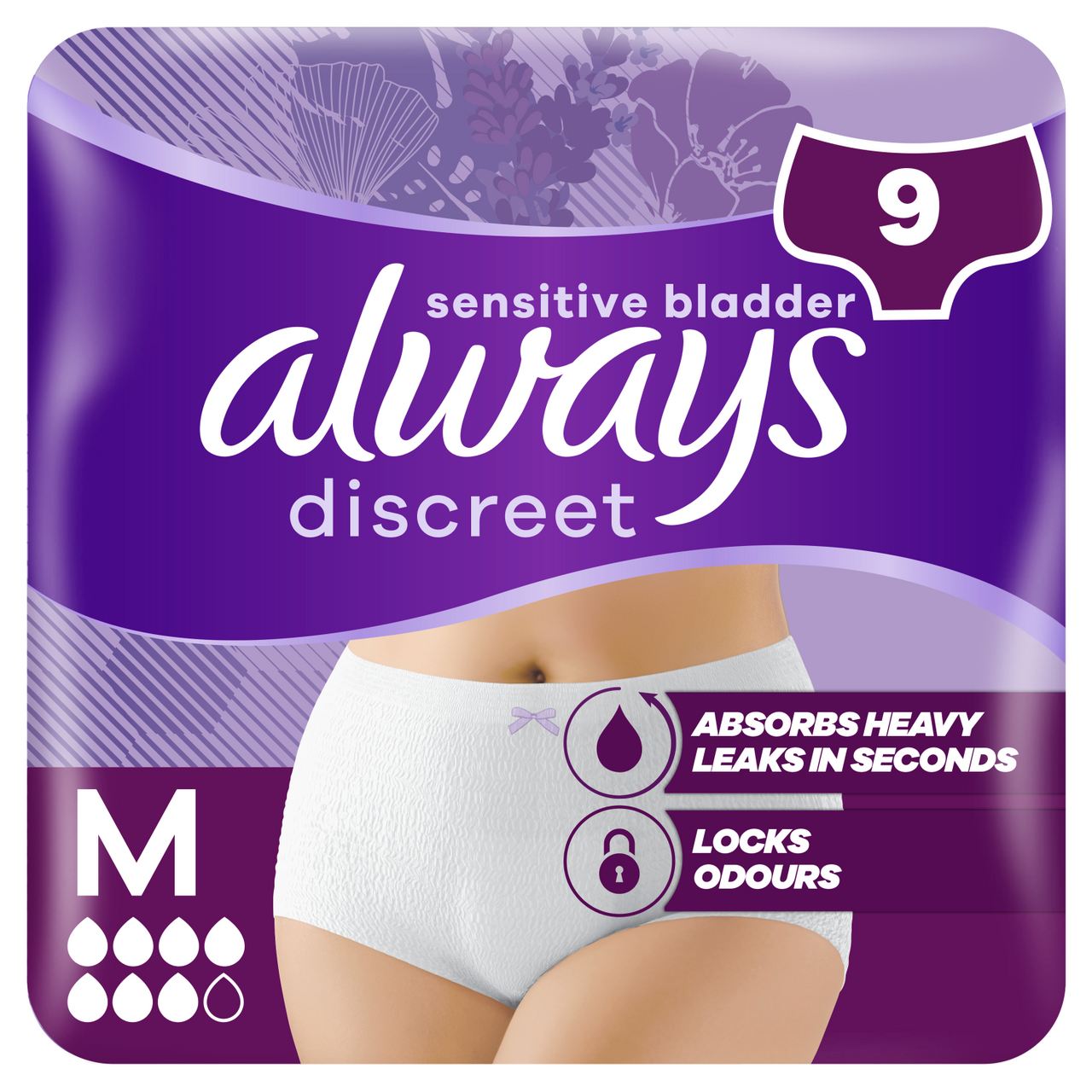Click to view product details and reviews for Always Discreet Incontinence Pants Women Medium 9 Pants.