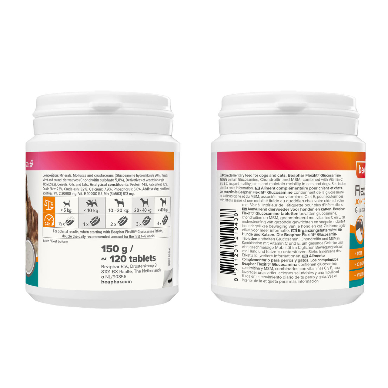 Beaphar Flexifit� Glucosamine Tablets for Cats & Dogs 150g
