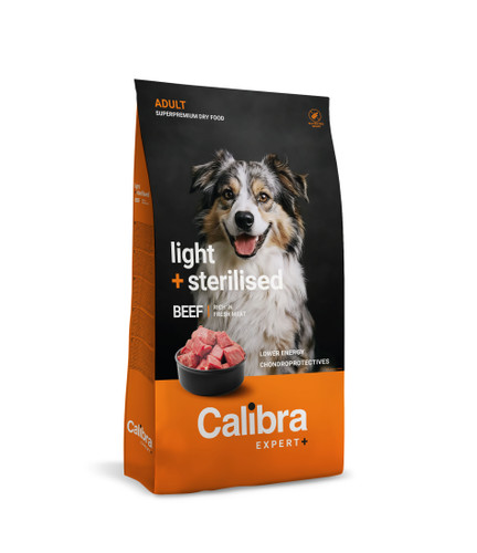 Calibra Dog EXPERT+ Light Sterilised Beef Dry Dog Food 2kg