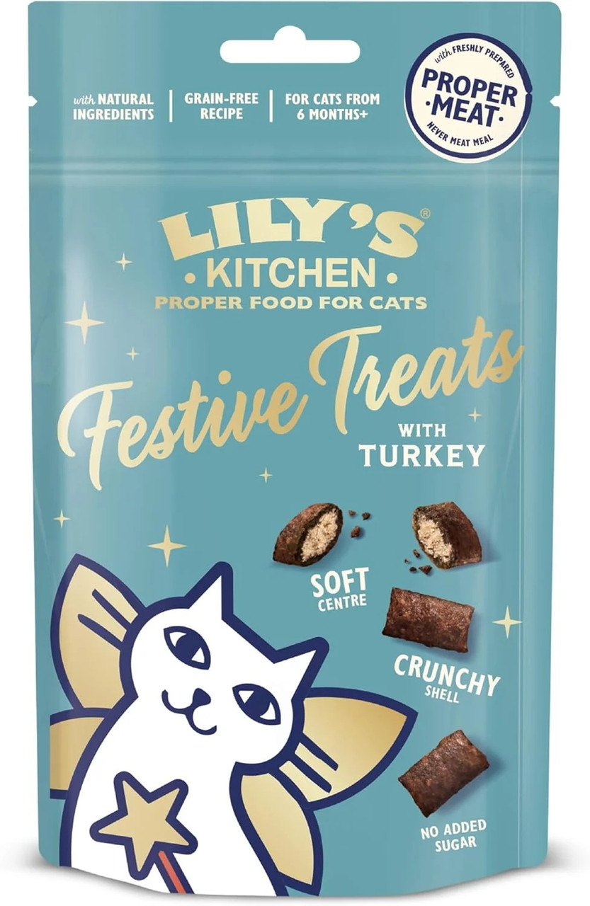 Lily's Kitchen Christmas Turkey Treats for Cats 60g