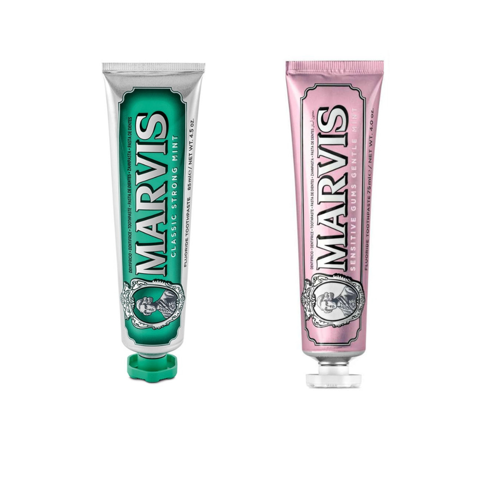 Image of Marvis Classic Strong Mint 85ml & Marvis Sensitive Gums Mint Toothpaste 75ml 160 ml