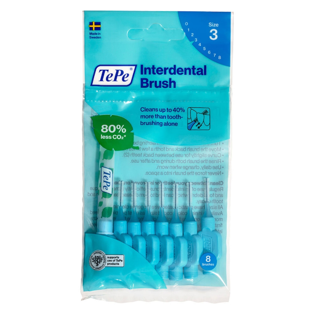 TePe Interdental Brushes Original Blue 8 x 0.6mm Brushes