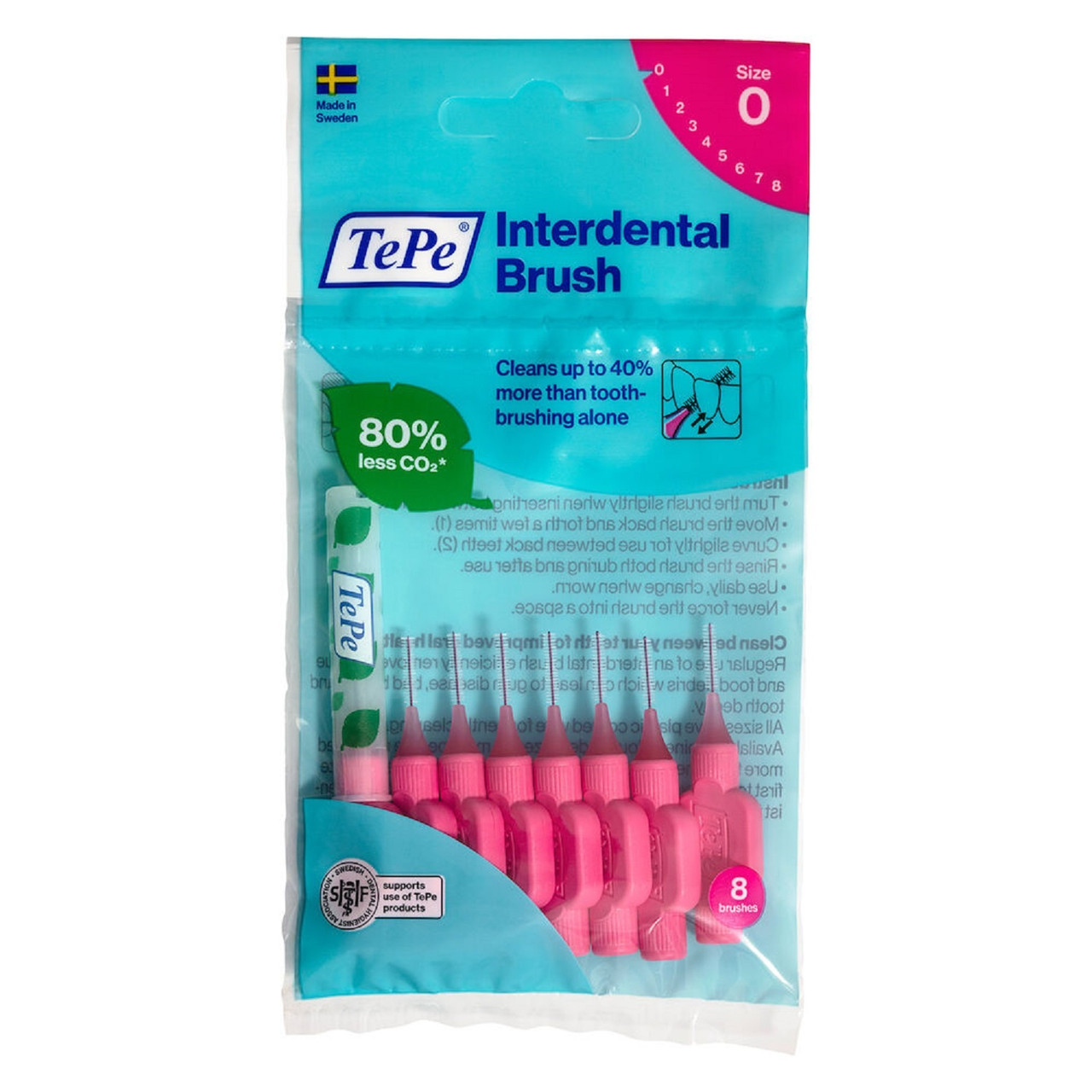 TePe Interdental Brushes Original Pink 8 x 0.4mm Brushes