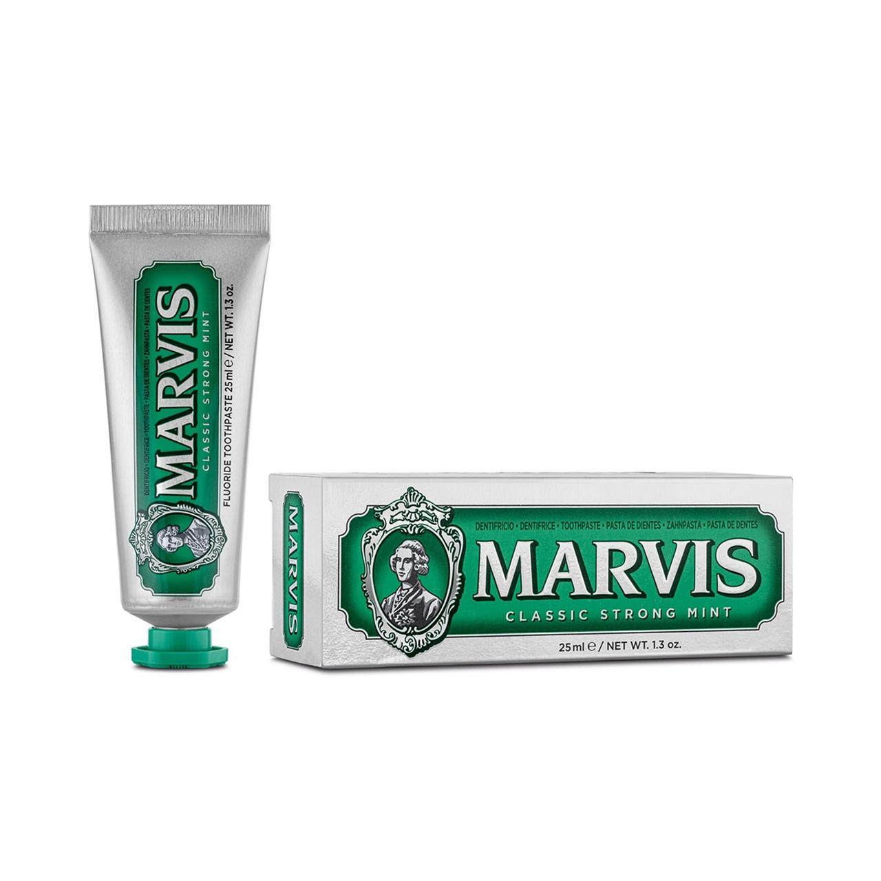 Click to view product details and reviews for Marvis Classic Strong Mint Toothpaste 25ml.