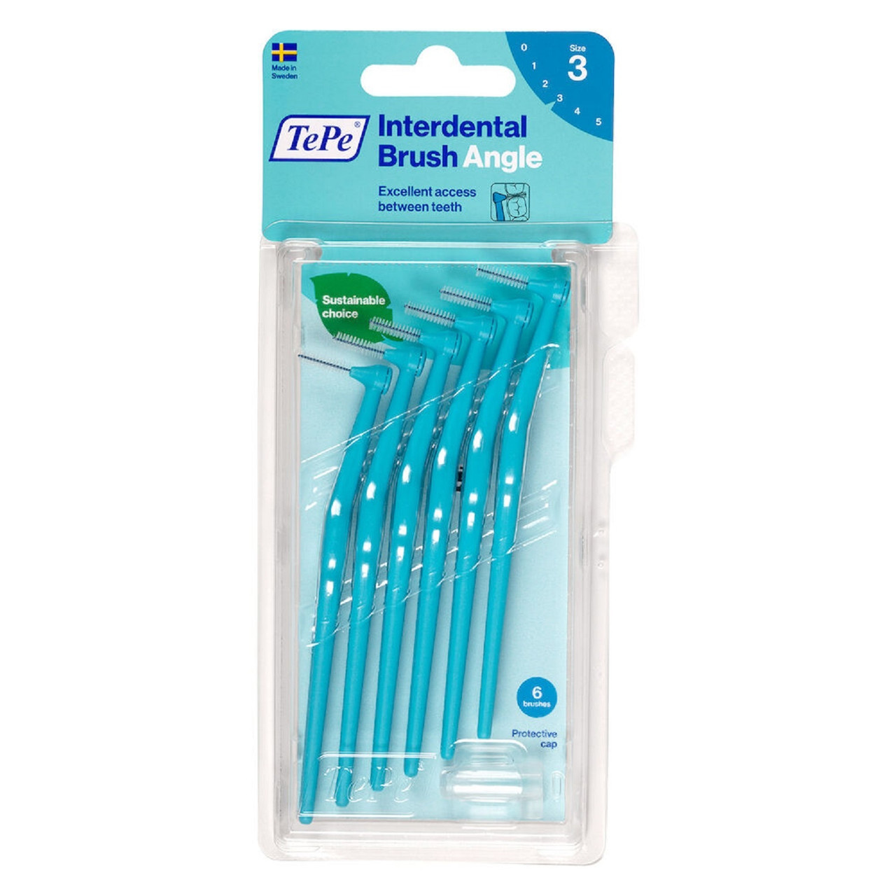 TePe Interdental Brushes Angle Blue 6 x 0.6mm Brushes