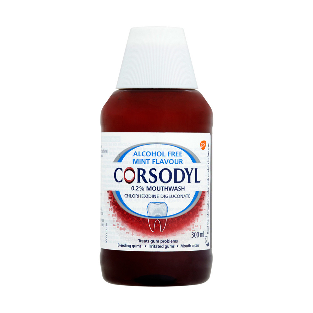 Click to view product details and reviews for Corsodyl 02 Gum Problem Alcohol Free Mint Mouthwash 300ml.